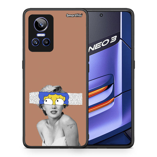 Θήκη Realme GT Neo 3 Sim Merilyn από τη Smartfits με σχέδιο στο πίσω μέρος και μαύρο περίβλημα | Realme GT Neo 3 Sim Merilyn case with colorful back and black bezels