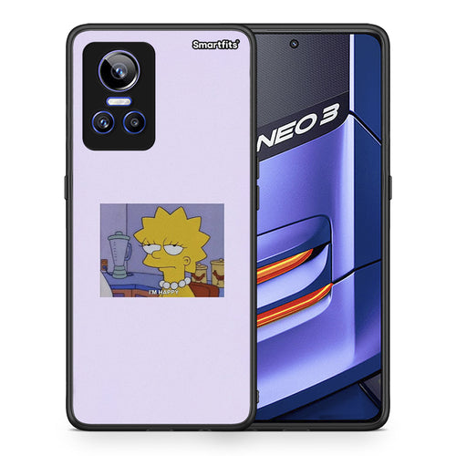 Θήκη Realme GT Neo 3 So Happy από τη Smartfits με σχέδιο στο πίσω μέρος και μαύρο περίβλημα | Realme GT Neo 3 So Happy case with colorful back and black bezels