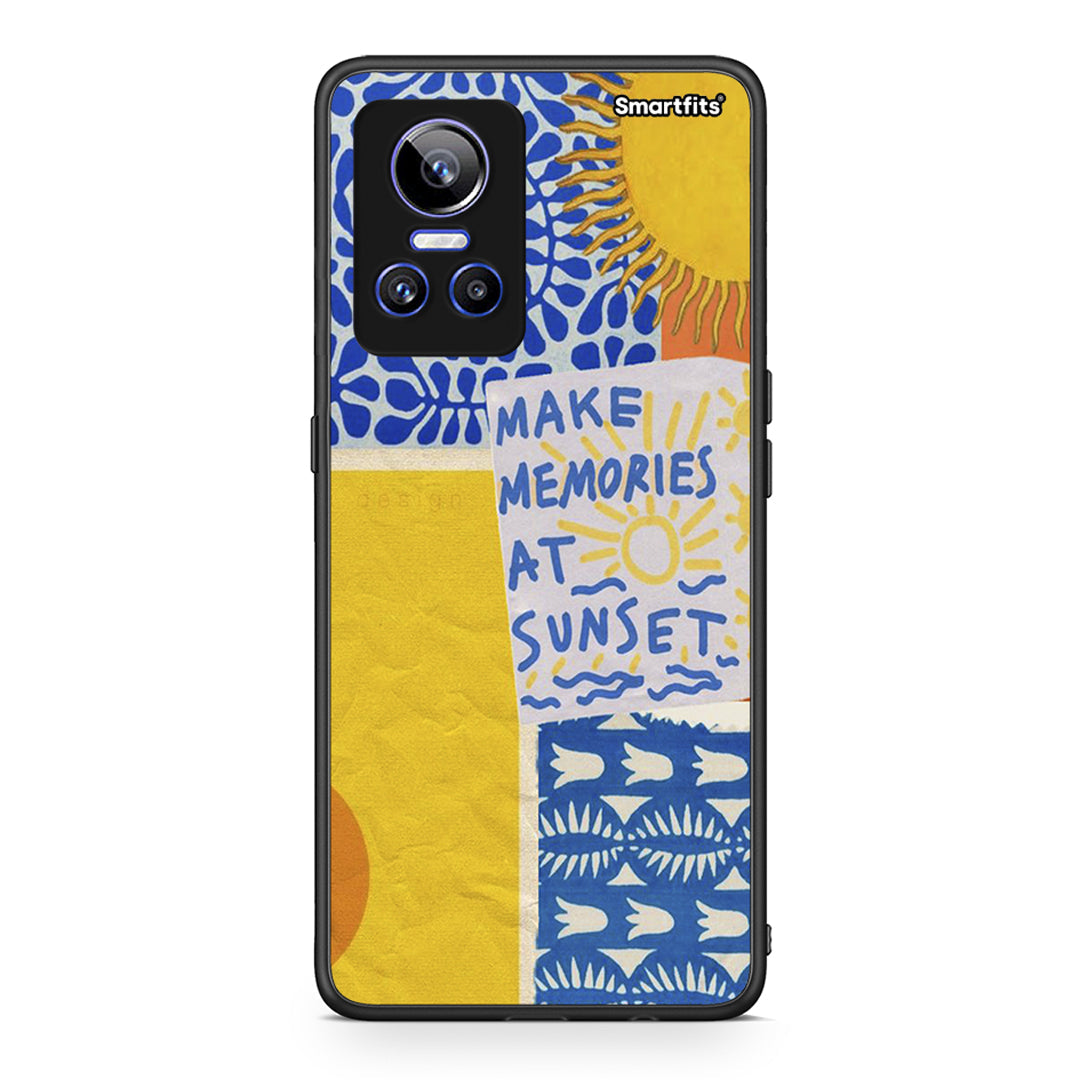 Realme GT Neo 3 Sunset Memories Θήκη από τη Smartfits με σχέδιο στο πίσω μέρος και μαύρο περίβλημα | Smartphone case with colorful back and black bezels by Smartfits