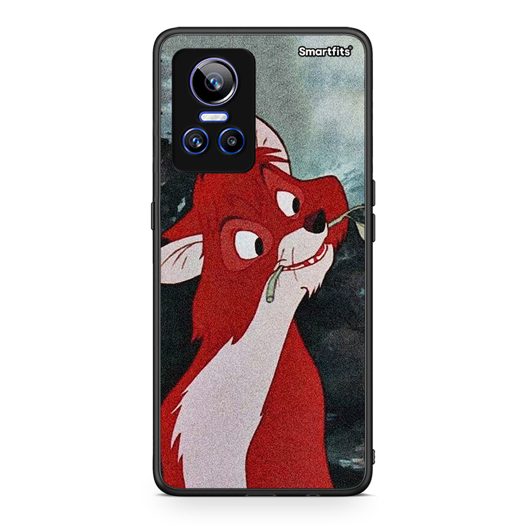 Realme GT Neo 3 Tod And Vixey Love 1 θήκη από τη Smartfits με σχέδιο στο πίσω μέρος και μαύρο περίβλημα | Smartphone case with colorful back and black bezels by Smartfits