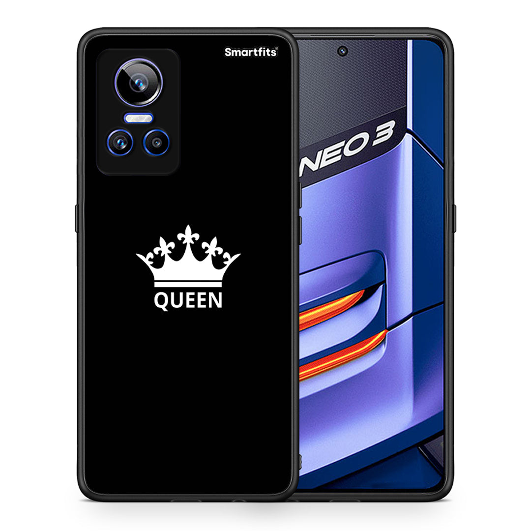Θήκη Realme GT Neo 3 Queen Valentine από τη Smartfits με σχέδιο στο πίσω μέρος και μαύρο περίβλημα | Realme GT Neo 3 Queen Valentine case with colorful back and black bezels