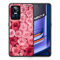 Thumbnail for Θήκη Realme GT Neo 3 RoseGarden Valentine από τη Smartfits με σχέδιο στο πίσω μέρος και μαύρο περίβλημα | Realme GT Neo 3 RoseGarden Valentine case with colorful back and black bezels