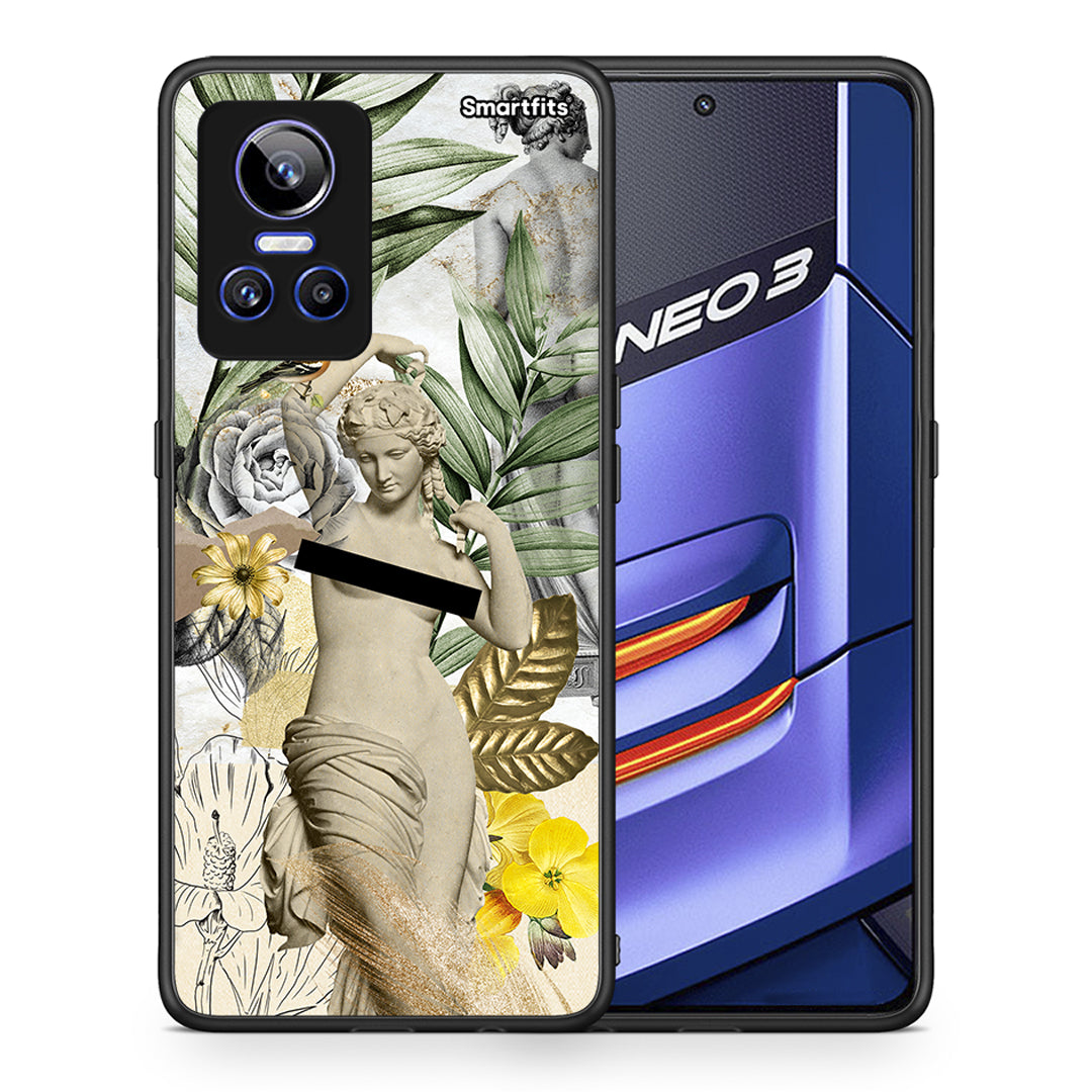 Θήκη Realme GT Neo 3 Woman Statue από τη Smartfits με σχέδιο στο πίσω μέρος και μαύρο περίβλημα | Realme GT Neo 3 Woman Statue case with colorful back and black bezels