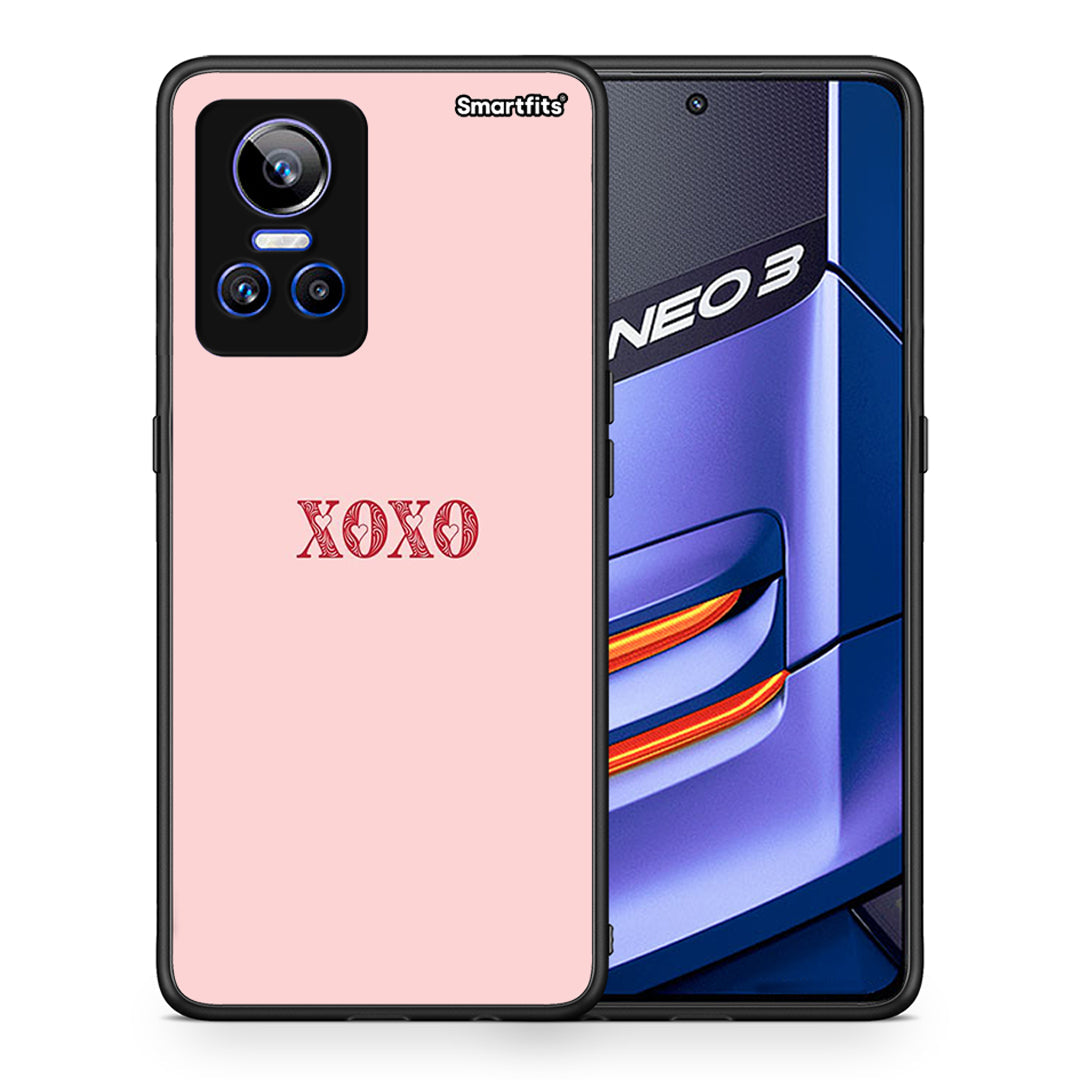 Θήκη Realme GT Neo 3 XOXO Love από τη Smartfits με σχέδιο στο πίσω μέρος και μαύρο περίβλημα | Realme GT Neo 3 XOXO Love case with colorful back and black bezels