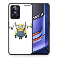 Thumbnail for Θήκη Realme GT Neo 3 Xmas Minion Lights από τη Smartfits με σχέδιο στο πίσω μέρος και μαύρο περίβλημα | Realme GT Neo 3 Xmas Minion Lights case with colorful back and black bezels