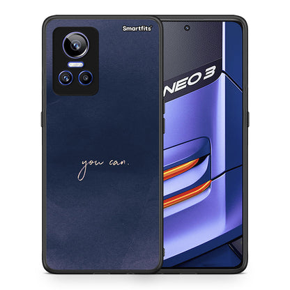 Θήκη Realme GT Neo 3 You Can από τη Smartfits με σχέδιο στο πίσω μέρος και μαύρο περίβλημα | Realme GT Neo 3 You Can case with colorful back and black bezels