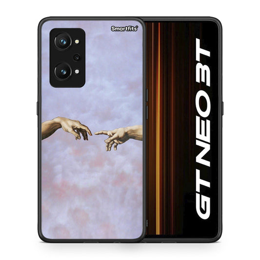 Θήκη Realme GT Neo 3T Adam Hand από τη Smartfits με σχέδιο στο πίσω μέρος και μαύρο περίβλημα | Realme GT Neo 3T Adam Hand case with colorful back and black bezels
