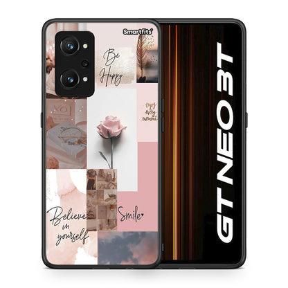 Θήκη Realme GT Neo 3T Aesthetic Collage από τη Smartfits με σχέδιο στο πίσω μέρος και μαύρο περίβλημα | Realme GT Neo 3T Aesthetic Collage case with colorful back and black bezels