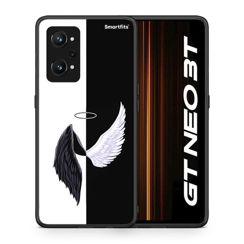 Θήκη Realme GT Neo 3T Angels Demons από τη Smartfits με σχέδιο στο πίσω μέρος και μαύρο περίβλημα | Realme GT Neo 3T Angels Demons case with colorful back and black bezels