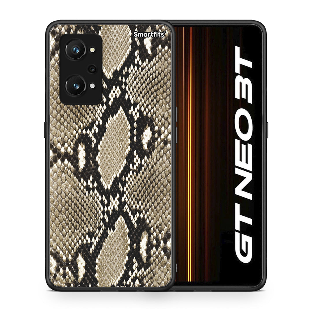 Θήκη Realme GT Neo 3T Fashion Snake Animal από τη Smartfits με σχέδιο στο πίσω μέρος και μαύρο περίβλημα | Realme GT Neo 3T Fashion Snake Animal case with colorful back and black bezels