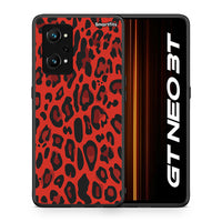 Thumbnail for Θήκη Realme GT Neo 3T Red Leopard Animal από τη Smartfits με σχέδιο στο πίσω μέρος και μαύρο περίβλημα | Realme GT Neo 3T Red Leopard Animal case with colorful back and black bezels