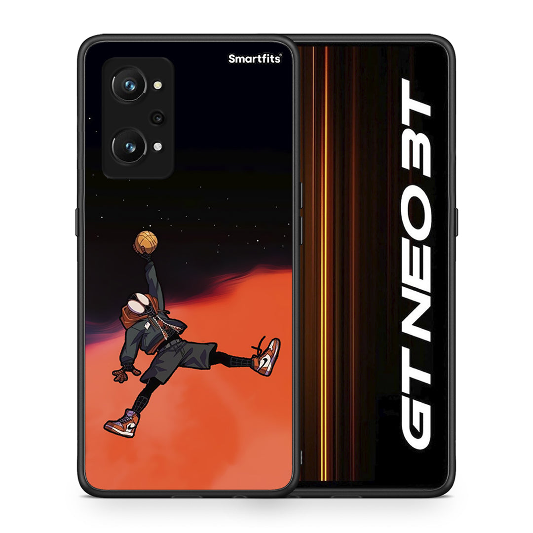 Θήκη Realme GT Neo 3T Basketball Hero από τη Smartfits με σχέδιο στο πίσω μέρος και μαύρο περίβλημα | Realme GT Neo 3T Basketball Hero case with colorful back and black bezels