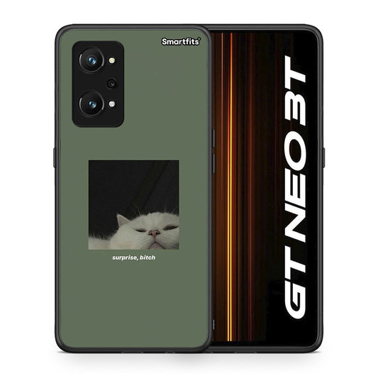 Θήκη Realme GT Neo 3T Bitch Surprise από τη Smartfits με σχέδιο στο πίσω μέρος και μαύρο περίβλημα | Realme GT Neo 3T Bitch Surprise case with colorful back and black bezels