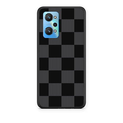 Θήκη Realme GT Neo 3T Black and Charcoal Striped Checks από τη Smartfits με σχέδιο στο πίσω μέρος και μαύρο περίβλημα | Realme GT Neo 3T Black and Charcoal Striped Checks case with colorful back and black bezels