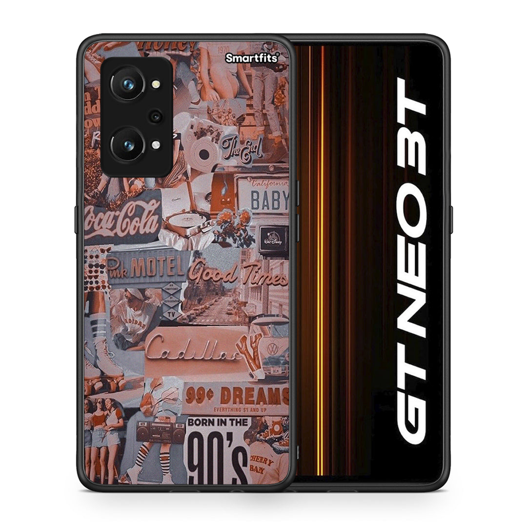 Θήκη Realme GT Neo 3T Born In 90s από τη Smartfits με σχέδιο στο πίσω μέρος και μαύρο περίβλημα | Realme GT Neo 3T Born In 90s case with colorful back and black bezels