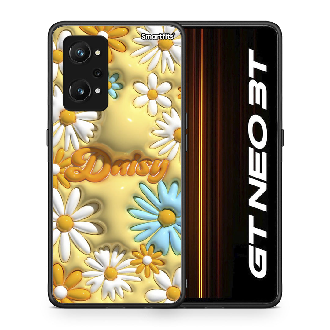 Θήκη Realme GT Neo 3T Bubble Daisies από τη Smartfits με σχέδιο στο πίσω μέρος και μαύρο περίβλημα | Realme GT Neo 3T Bubble Daisies case with colorful back and black bezels