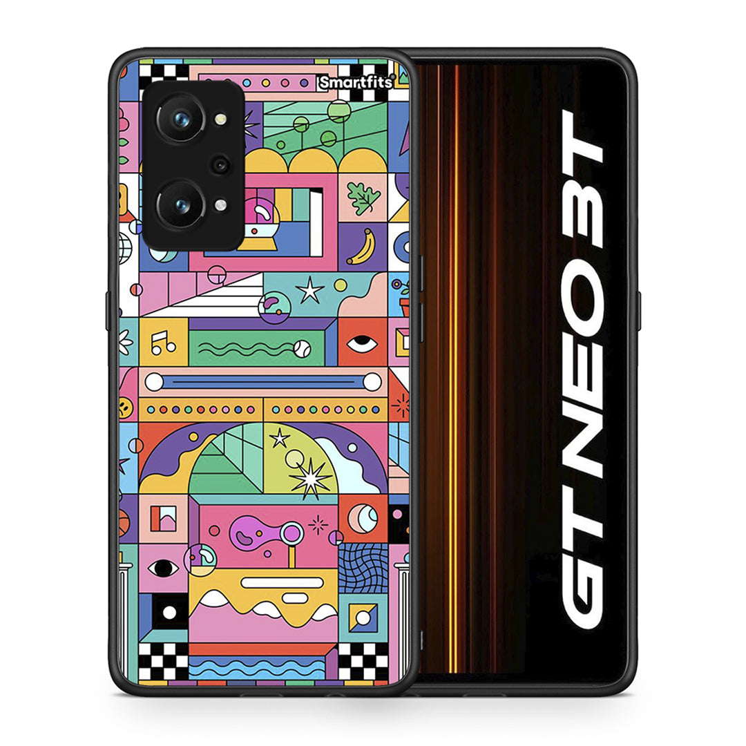 Θήκη Realme GT Neo 3T Bubbles Soap από τη Smartfits με σχέδιο στο πίσω μέρος και μαύρο περίβλημα | Realme GT Neo 3T Bubbles Soap case with colorful back and black bezels