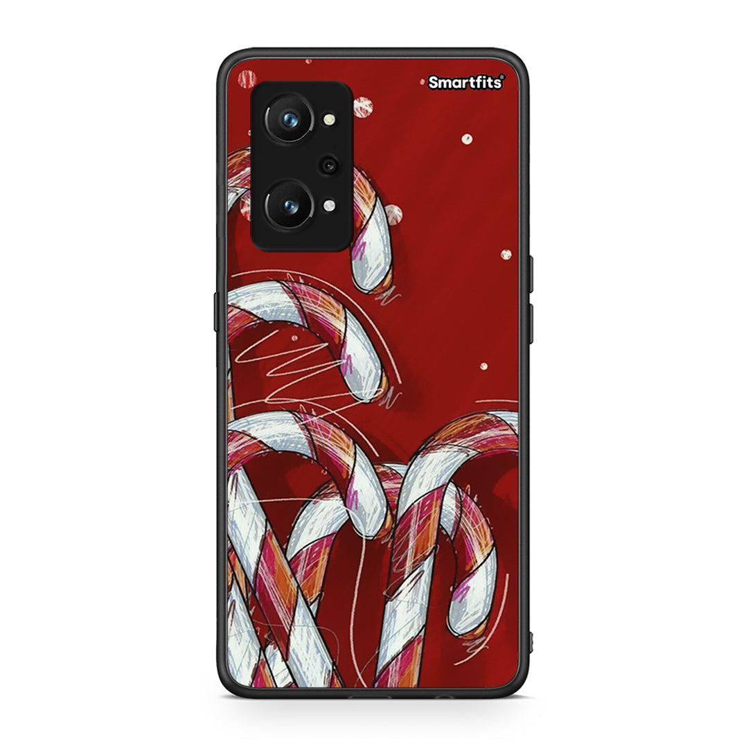 Realme GT Neo 3T Candy Cane θήκη από τη Smartfits με σχέδιο στο πίσω μέρος και μαύρο περίβλημα | Smartphone case with colorful back and black bezels by Smartfits