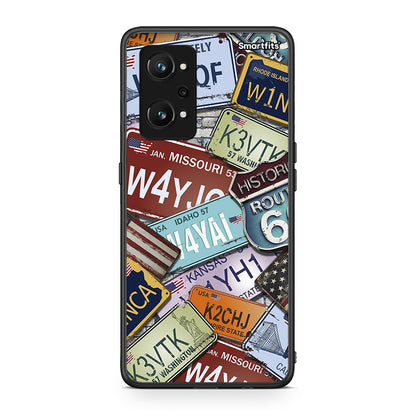 Realme GT Neo 3T Car Plates θήκη από τη Smartfits με σχέδιο στο πίσω μέρος και μαύρο περίβλημα | Smartphone case with colorful back and black bezels by Smartfits