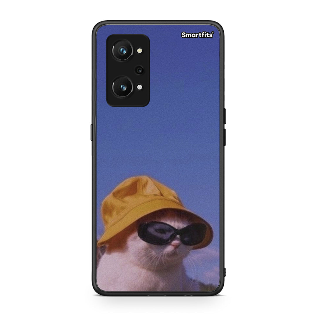 Realme GT Neo 3T Cat Diva θήκη από τη Smartfits με σχέδιο στο πίσω μέρος και μαύρο περίβλημα | Smartphone case with colorful back and black bezels by Smartfits