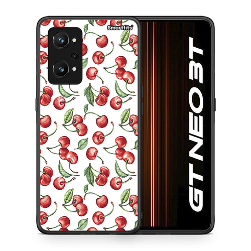 Θήκη Realme GT Neo 3T Cherry Summer από τη Smartfits με σχέδιο στο πίσω μέρος και μαύρο περίβλημα | Realme GT Neo 3T Cherry Summer case with colorful back and black bezels