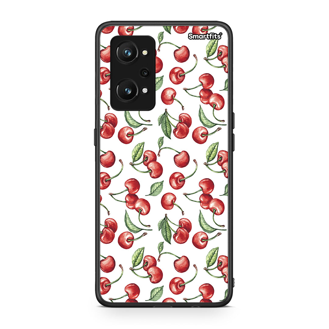 Realme GT Neo 3T Cherry Summer θήκη από τη Smartfits με σχέδιο στο πίσω μέρος και μαύρο περίβλημα | Smartphone case with colorful back and black bezels by Smartfits