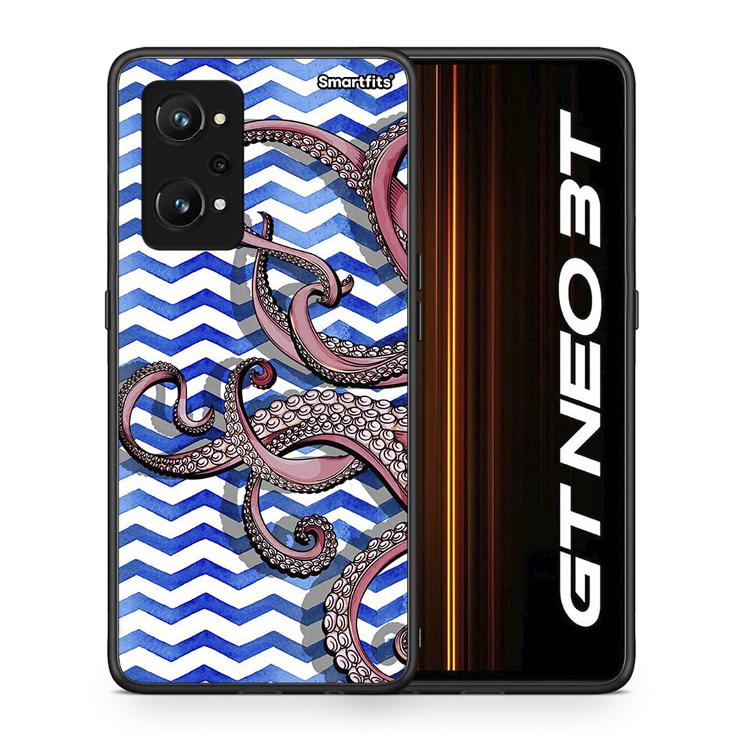 Θήκη Realme GT Neo 3T Chevron Devilfish από τη Smartfits με σχέδιο στο πίσω μέρος και μαύρο περίβλημα | Realme GT Neo 3T Chevron Devilfish case with colorful back and black bezels