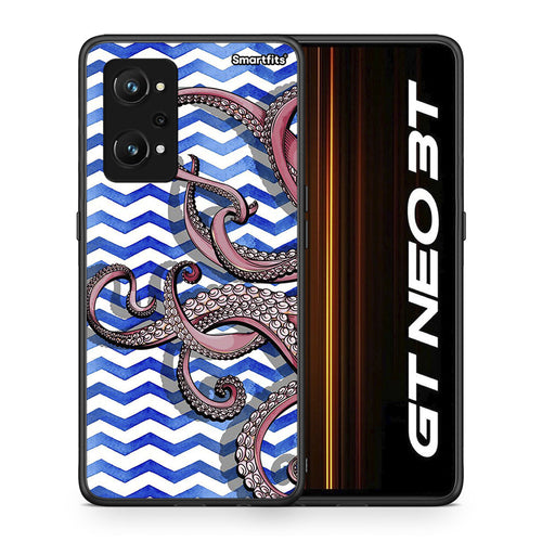 Θήκη Realme GT Neo 3T Chevron Devilfish από τη Smartfits με σχέδιο στο πίσω μέρος και μαύρο περίβλημα | Realme GT Neo 3T Chevron Devilfish case with colorful back and black bezels