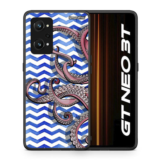 Θήκη Realme GT Neo 3T Chevron Devilfish από τη Smartfits με σχέδιο στο πίσω μέρος και μαύρο περίβλημα | Realme GT Neo 3T Chevron Devilfish case with colorful back and black bezels