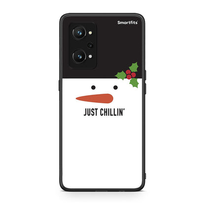 Realme GT Neo 3T Christmas Chillin θήκη από τη Smartfits με σχέδιο στο πίσω μέρος και μαύρο περίβλημα | Smartphone case with colorful back and black bezels by Smartfits