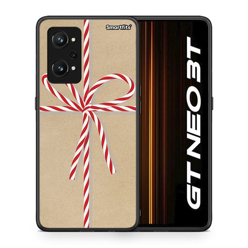 Θήκη Realme GT Neo 3T Christmas Gift από τη Smartfits με σχέδιο στο πίσω μέρος και μαύρο περίβλημα | Realme GT Neo 3T Christmas Gift case with colorful back and black bezels