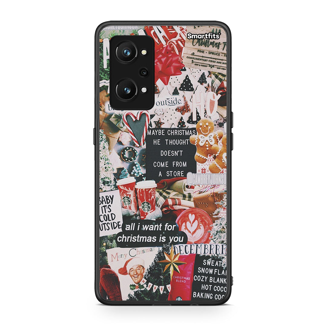 Realme GT Neo 3T Christmas Happiness θήκη από τη Smartfits με σχέδιο στο πίσω μέρος και μαύρο περίβλημα | Smartphone case with colorful back and black bezels by Smartfits