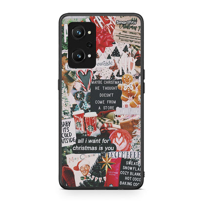 Realme GT Neo 3T Christmas Happiness θήκη από τη Smartfits με σχέδιο στο πίσω μέρος και μαύρο περίβλημα | Smartphone case with colorful back and black bezels by Smartfits