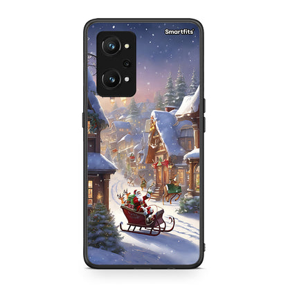 Realme GT Neo 3T Christmas Snow θήκη από τη Smartfits με σχέδιο στο πίσω μέρος και μαύρο περίβλημα | Smartphone case with colorful back and black bezels by Smartfits