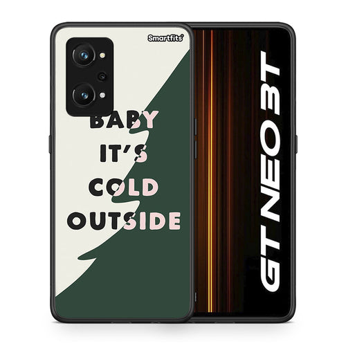 Θήκη Realme GT Neo 3T Cold Outside από τη Smartfits με σχέδιο στο πίσω μέρος και μαύρο περίβλημα | Realme GT Neo 3T Cold Outside case with colorful back and black bezels