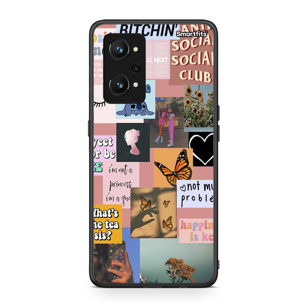 Realme GT Neo 3T Collage Bitchin Θήκη Αγίου Βαλεντίνου από τη Smartfits με σχέδιο στο πίσω μέρος και μαύρο περίβλημα | Smartphone case with colorful back and black bezels by Smartfits