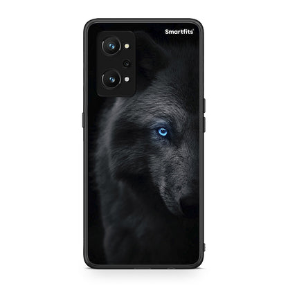 Realme GT Neo 3T Dark Wolf θήκη από τη Smartfits με σχέδιο στο πίσω μέρος και μαύρο περίβλημα | Smartphone case with colorful back and black bezels by Smartfits