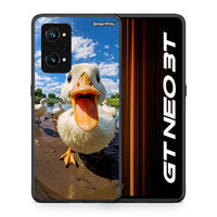 Thumbnail for Θήκη Realme GT Neo 3T Duck Face από τη Smartfits με σχέδιο στο πίσω μέρος και μαύρο περίβλημα | Realme GT Neo 3T Duck Face case with colorful back and black bezels