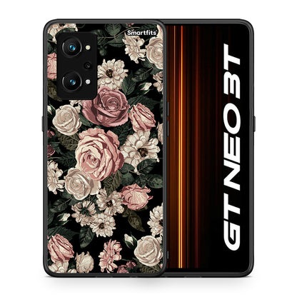 Θήκη Realme GT Neo 3T Wild Roses Flower από τη Smartfits με σχέδιο στο πίσω μέρος και μαύρο περίβλημα | Realme GT Neo 3T Wild Roses Flower case with colorful back and black bezels