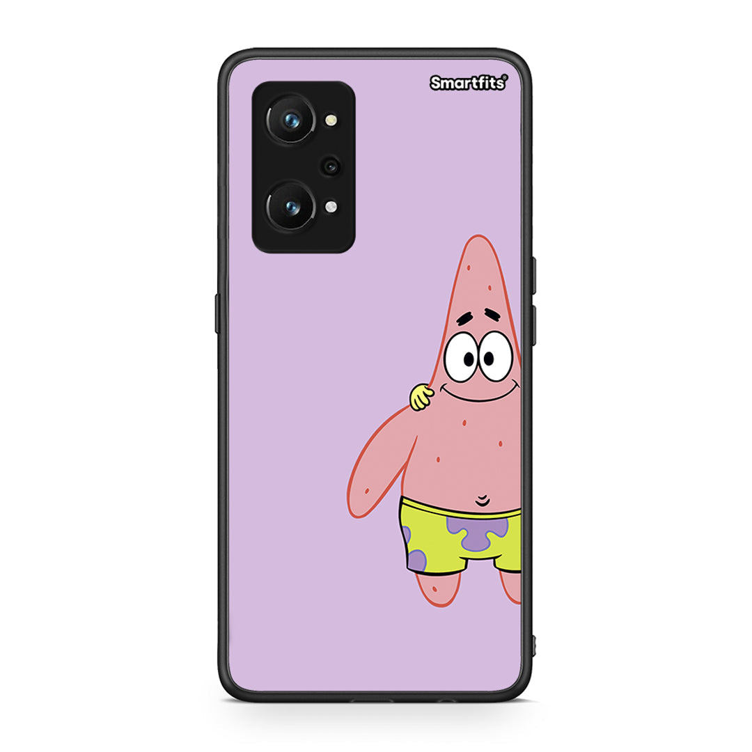 Realme GT Neo 3T Friends Patrick θήκη από τη Smartfits με σχέδιο στο πίσω μέρος και μαύρο περίβλημα | Smartphone case with colorful back and black bezels by Smartfits