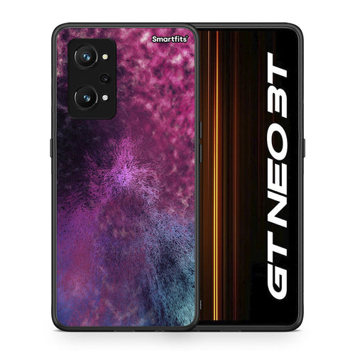 Θήκη Realme GT Neo 3T Aurora Galaxy από τη Smartfits με σχέδιο στο πίσω μέρος και μαύρο περίβλημα | Realme GT Neo 3T Aurora Galaxy case with colorful back and black bezels