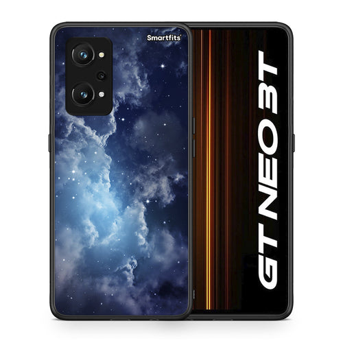 Θήκη Realme GT Neo 3T Blue Sky Galaxy από τη Smartfits με σχέδιο στο πίσω μέρος και μαύρο περίβλημα | Realme GT Neo 3T Blue Sky Galaxy case with colorful back and black bezels