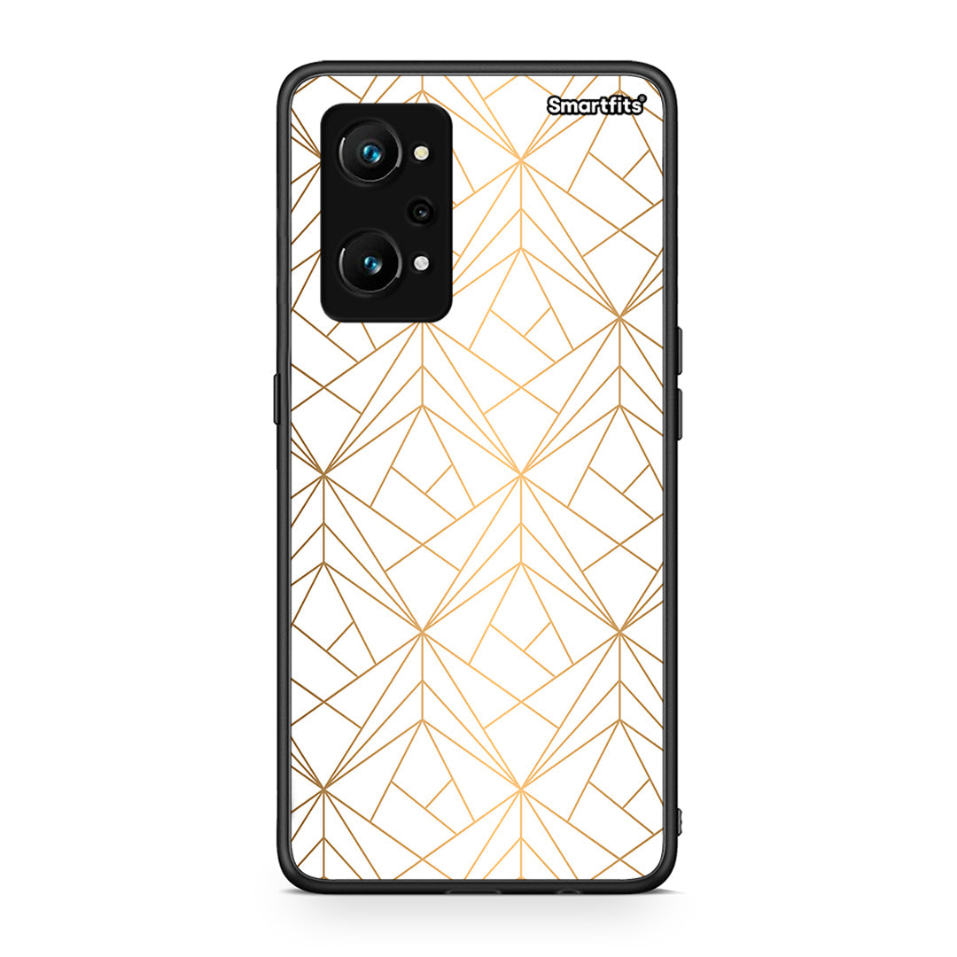 111 - Realme GT Neo 3T Luxury White Geometric case, cover, bumper