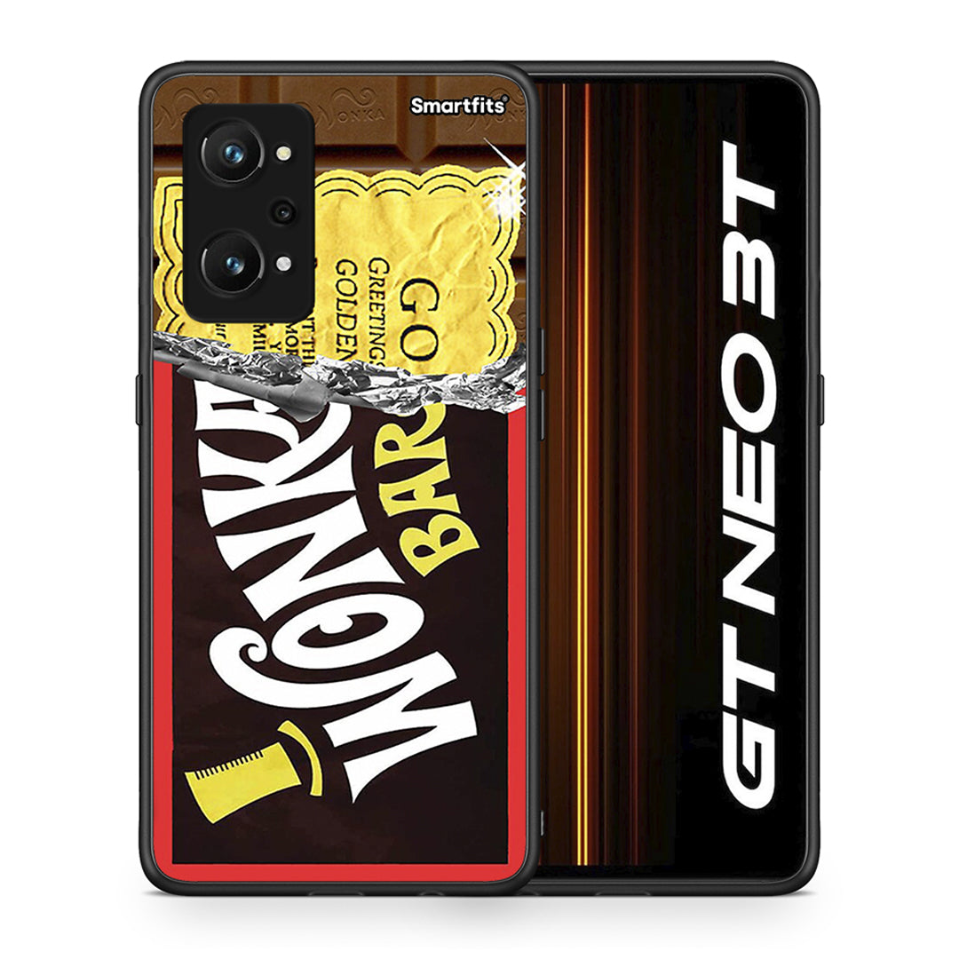 Θήκη Realme GT Neo 3T Golden Ticket από τη Smartfits με σχέδιο στο πίσω μέρος και μαύρο περίβλημα | Realme GT Neo 3T Golden Ticket case with colorful back and black bezels