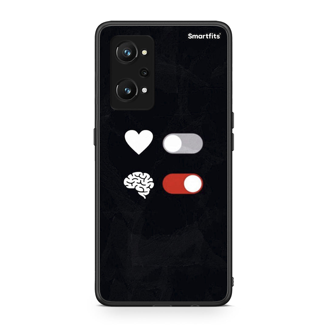 Realme GT Neo 3T Heart Vs Brain Θήκη Αγίου Βαλεντίνου από τη Smartfits με σχέδιο στο πίσω μέρος και μαύρο περίβλημα | Smartphone case with colorful back and black bezels by Smartfits