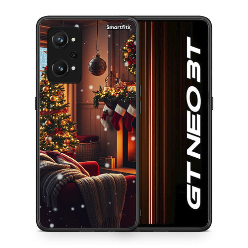 Θήκη Realme GT Neo 3T Home For Christmas από τη Smartfits με σχέδιο στο πίσω μέρος και μαύρο περίβλημα | Realme GT Neo 3T Home For Christmas case with colorful back and black bezels