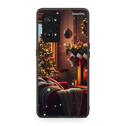 Realme GT Neo 3T Home For Christmas θήκη από τη Smartfits με σχέδιο στο πίσω μέρος και μαύρο περίβλημα | Smartphone case with colorful back and black bezels by Smartfits