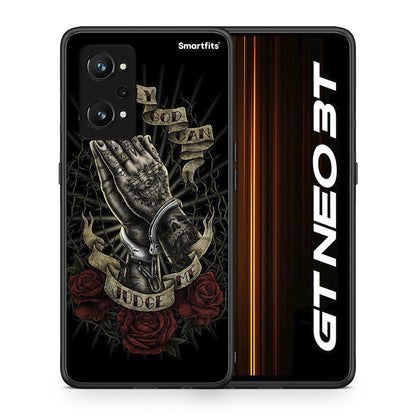 Θήκη Realme GT Neo 3T Judge By God από τη Smartfits με σχέδιο στο πίσω μέρος και μαύρο περίβλημα | Realme GT Neo 3T Judge By God case with colorful back and black bezels