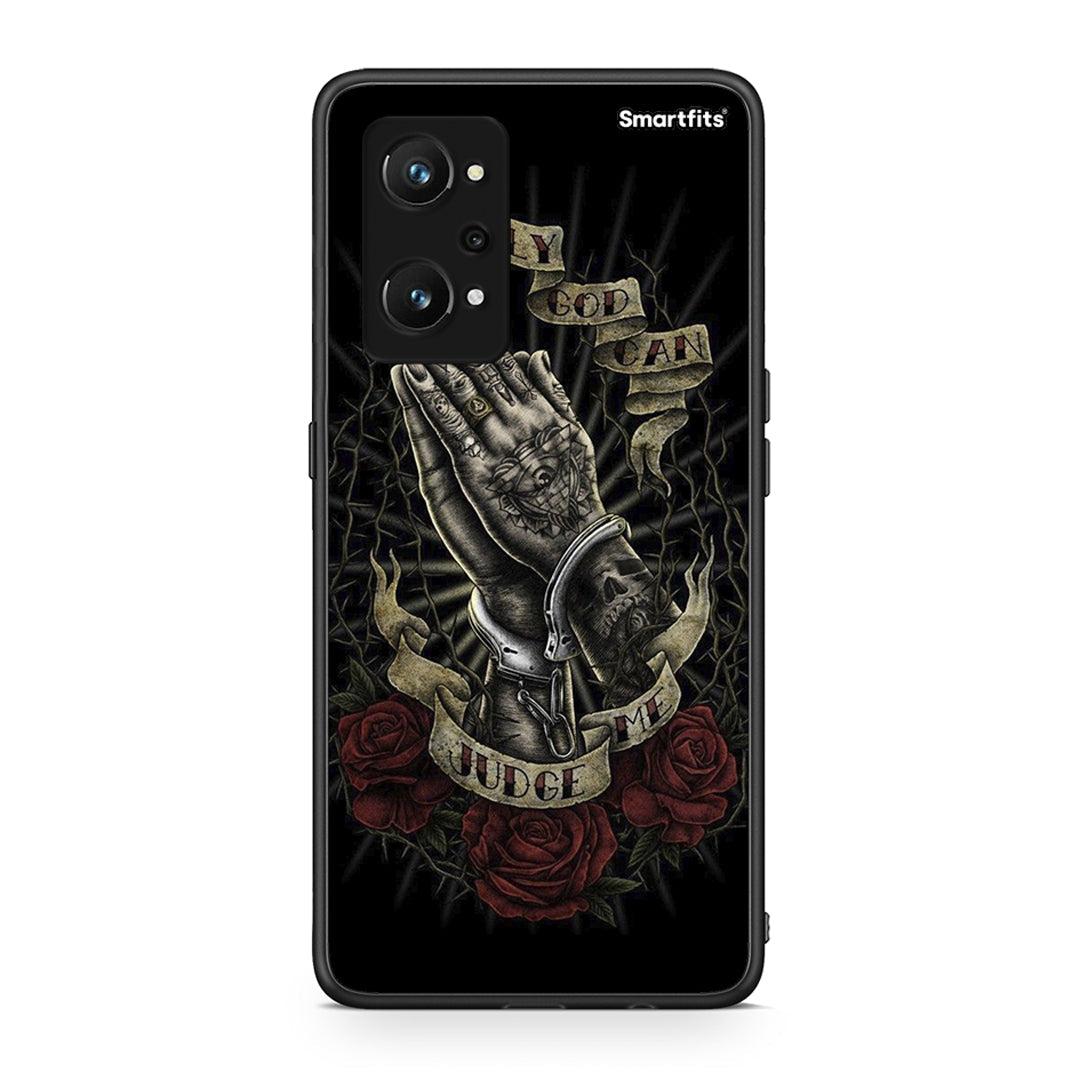 Realme GT Neo 3T Judge By God θήκη από τη Smartfits με σχέδιο στο πίσω μέρος και μαύρο περίβλημα | Smartphone case with colorful back and black bezels by Smartfits