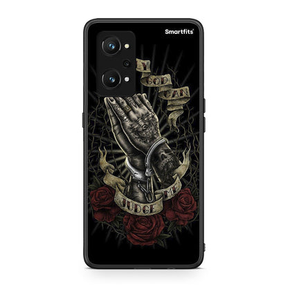 Realme GT Neo 3T Judge By God θήκη από τη Smartfits με σχέδιο στο πίσω μέρος και μαύρο περίβλημα | Smartphone case with colorful back and black bezels by Smartfits